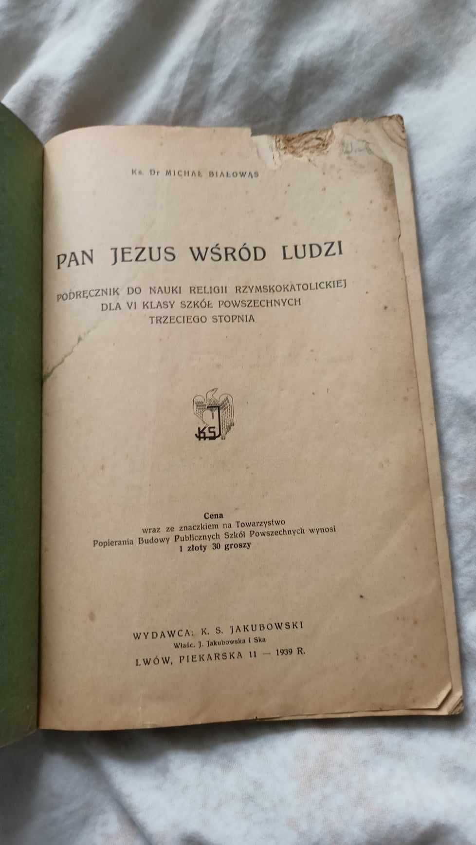 Podręcznik do religii z 1939 roku