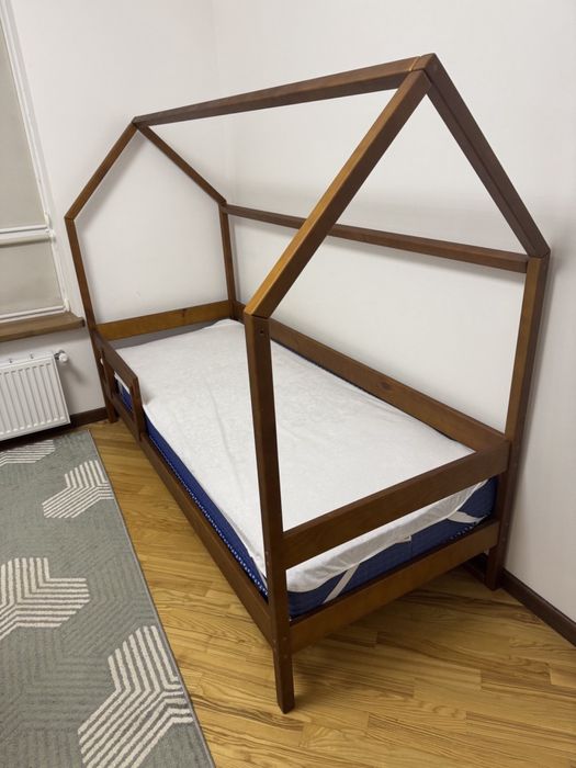 Дитяче ліжко-будиночок+матрац