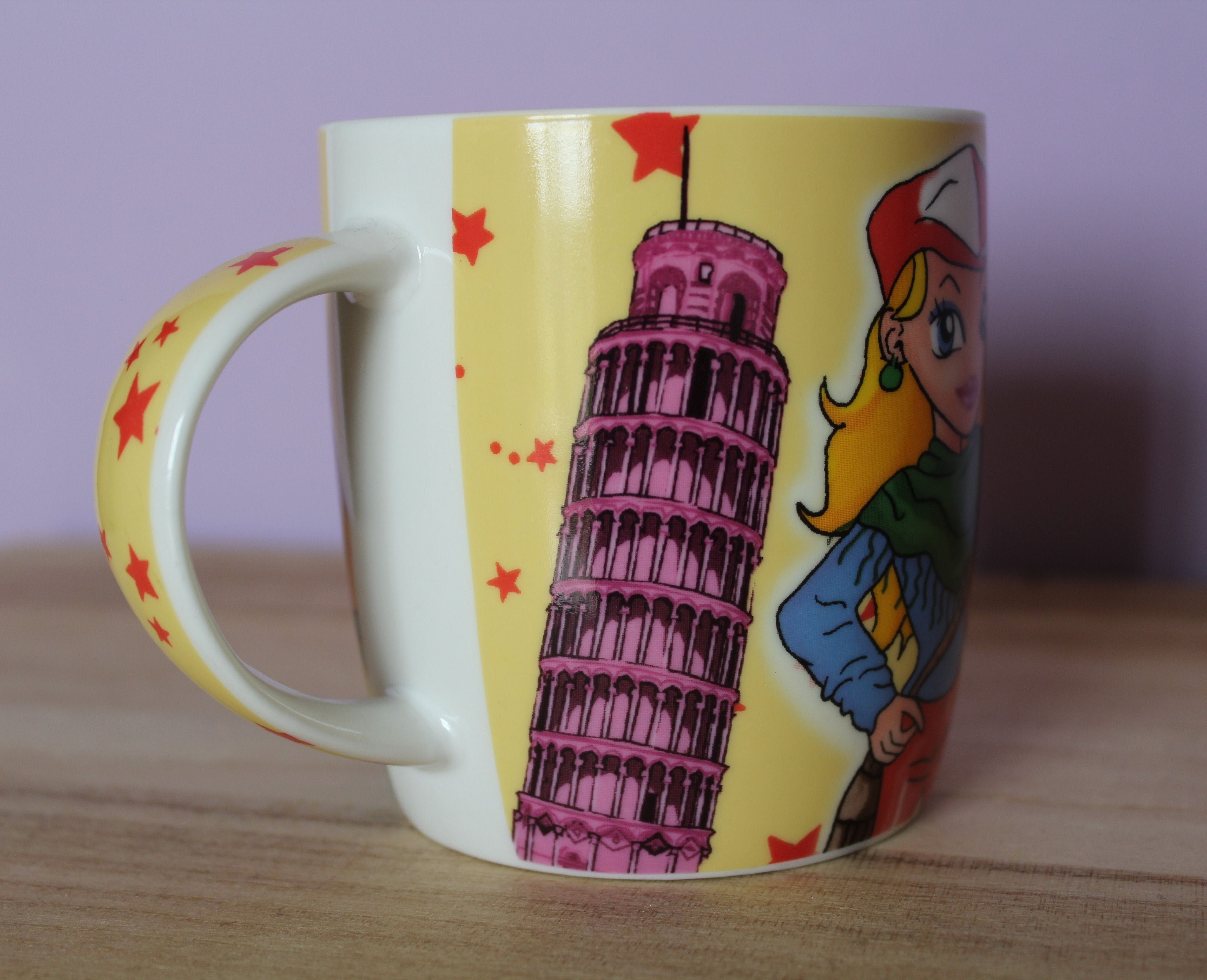 Caneca com motivo Torre de Pisa