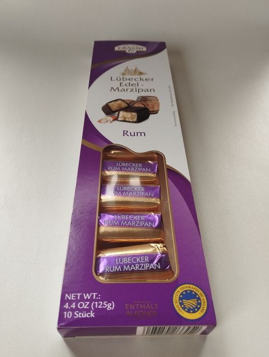 Lubecker edel marzipan rum marcepan o smaku rumowym 125 g