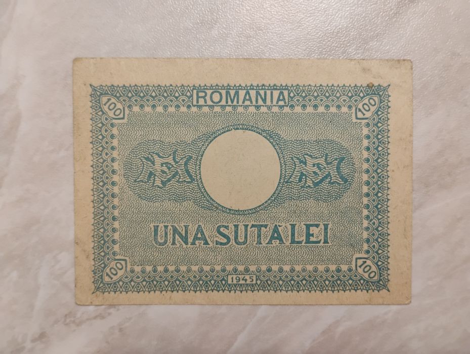 Banknot Rumunia - 100 lei z 1945 r.