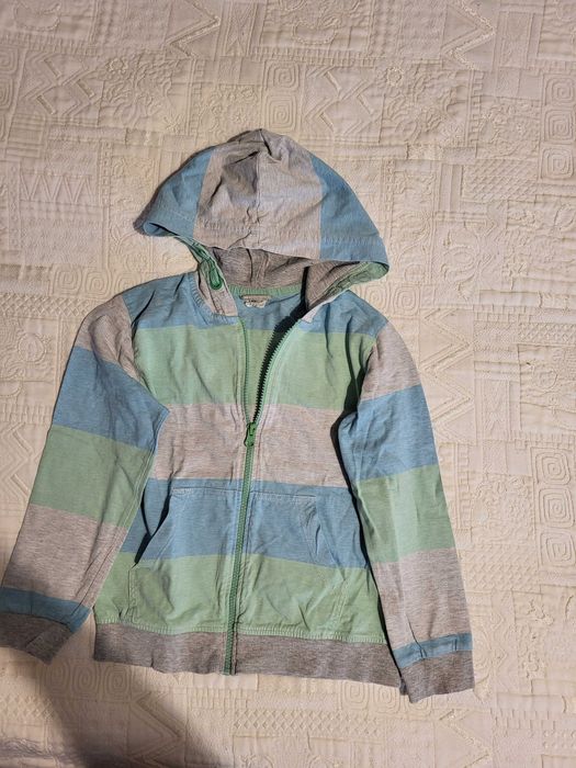 Bluza chłopięca 122cm, rozpinana, z kapturem, 100% bawełna