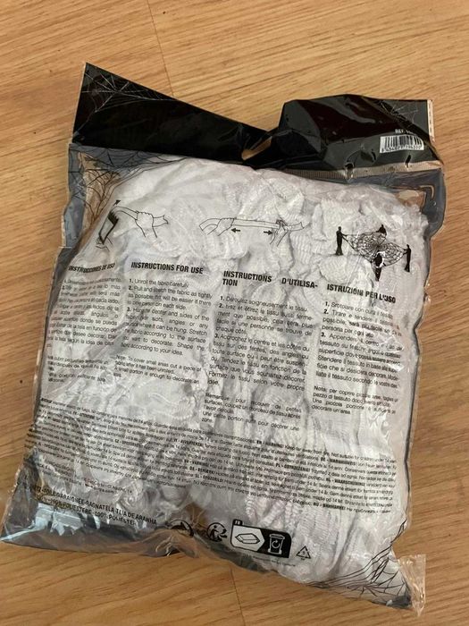 Decoração de HALLOWEEN NOVO - Teia branca 228gr