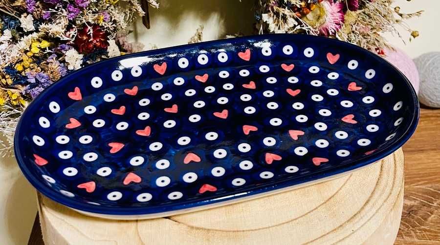 Ceramika Bolesławiec. Półmisek talerz 28 cm unikat (2088)