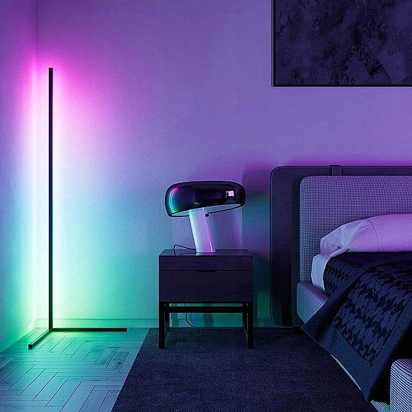 Lampa Stojąca, Narożna, Podłogowa 142cm LED RGB + Pilot