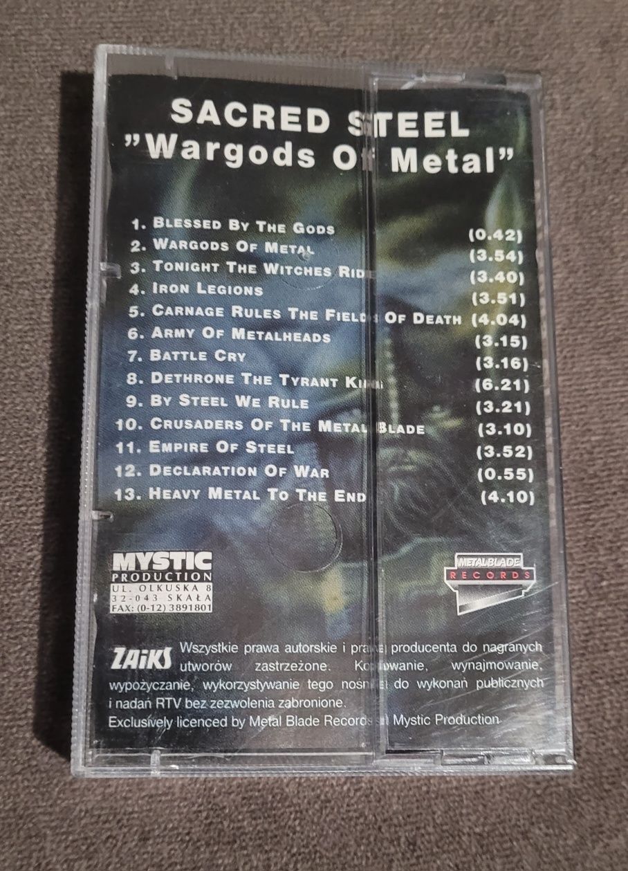 Sacred Steel - Wargods of Metal, Kaseta magnetofonowa metal