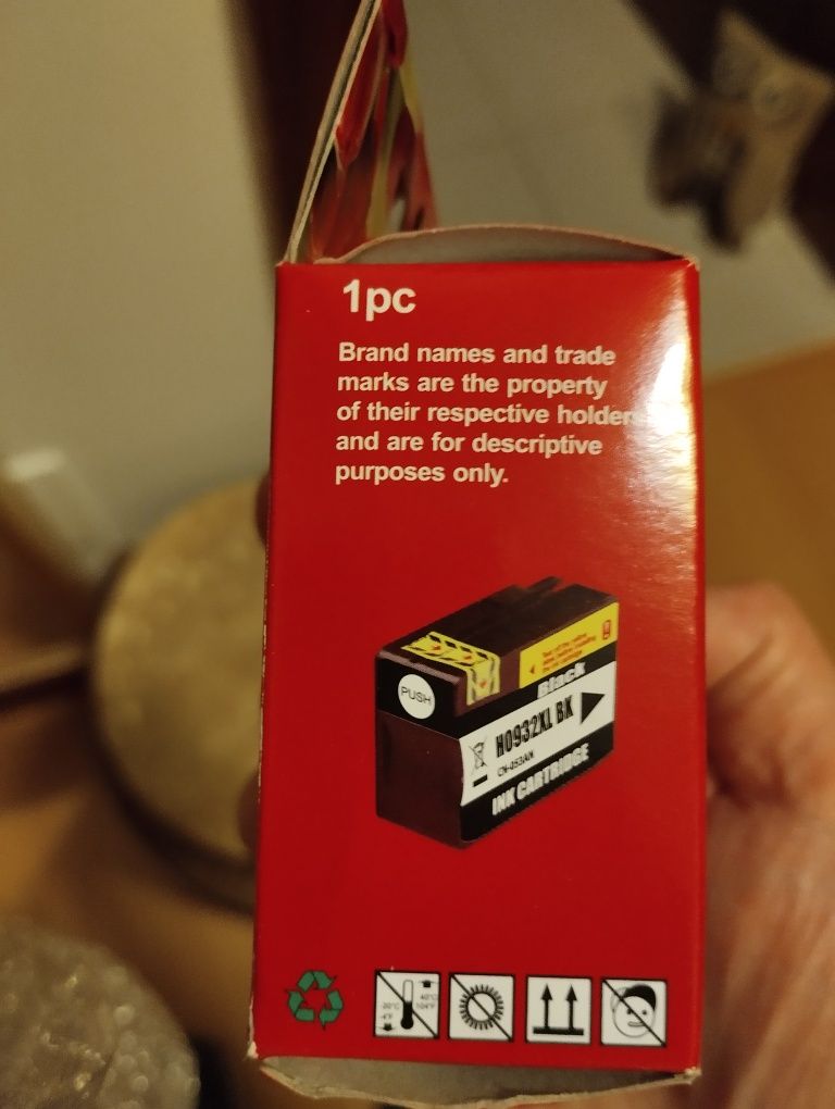 Cartucho de tinta preta para impressora HP
