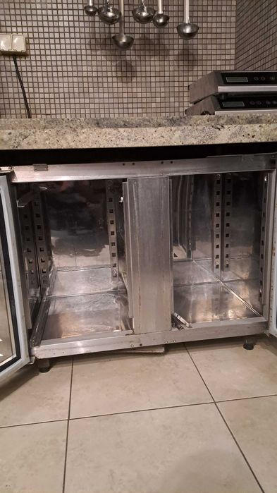 OKAZJA pół ceny-Stół chłodniczy lodówka dwuskrzydłowa podblatowa 2 szt