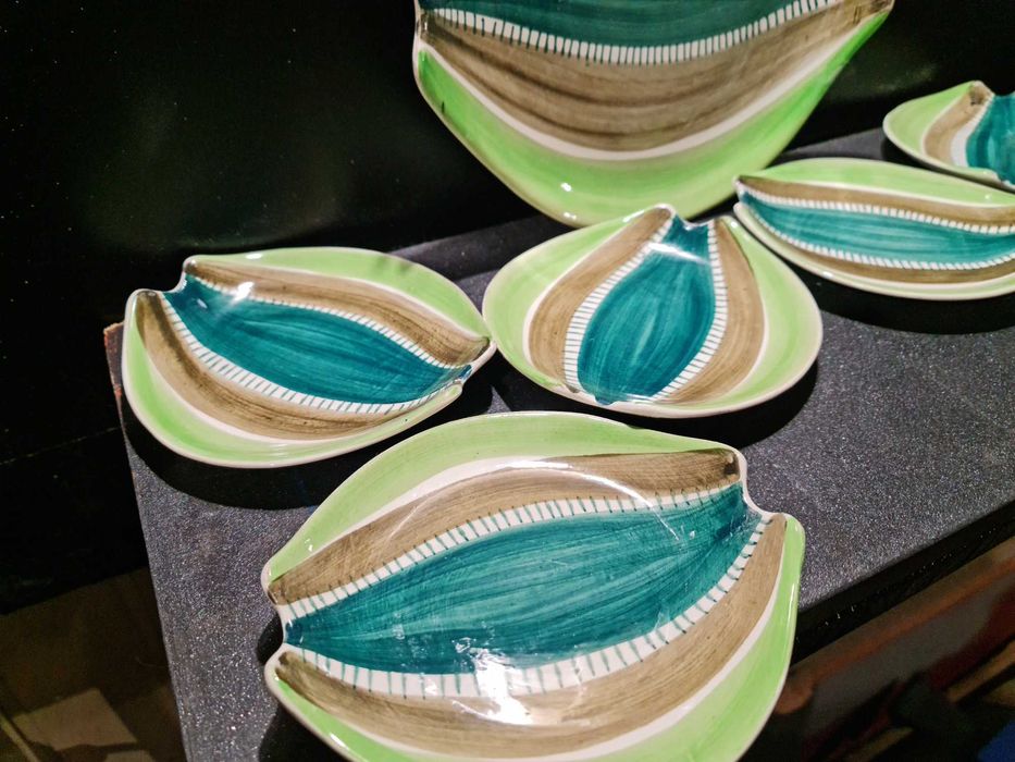 Włocławek Elżbieta Piwek-Białoborska patera do ciast talerze vintage