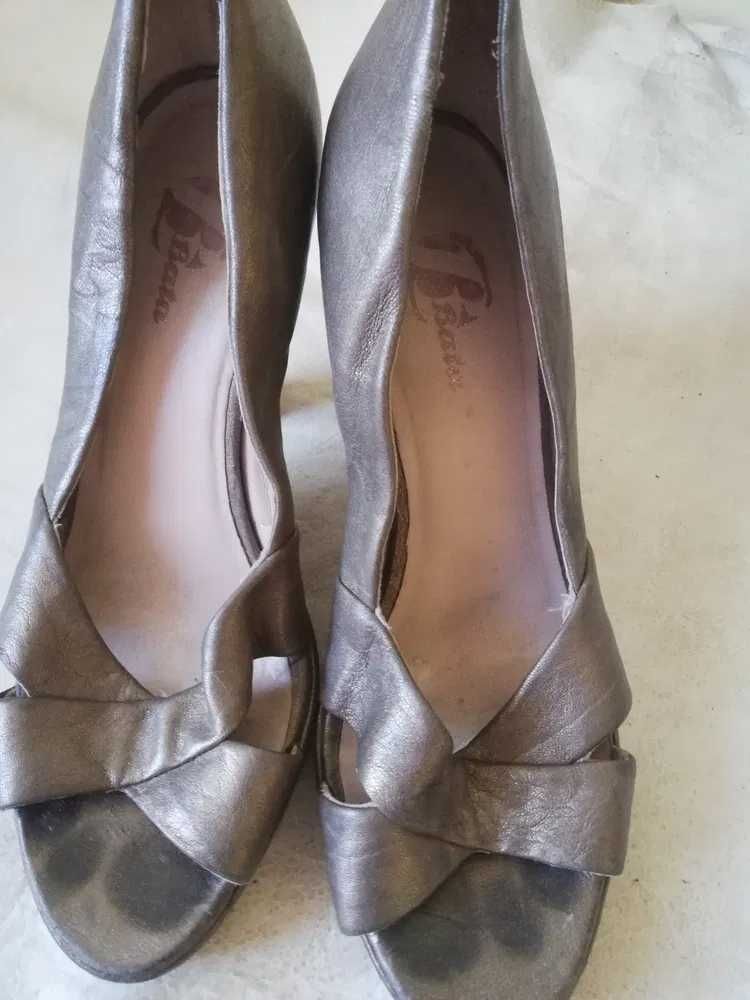 Buty na obcasie , skóra, Bata, rozm 37,5 -38