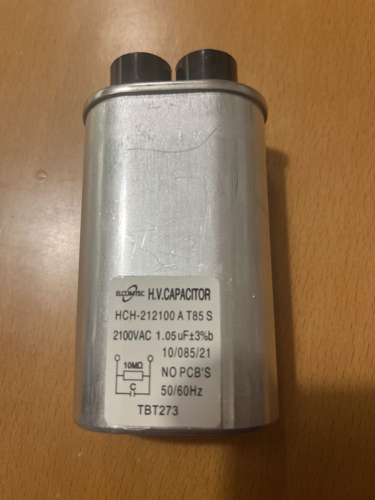 Condensador de alta tensão. Microondas
