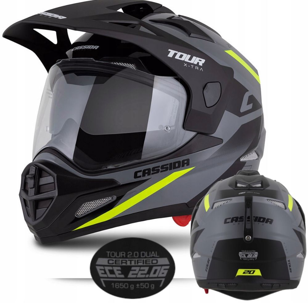 Kask Motocyklowy Cassida Tour Turystyczny pod interkom XS-XXL