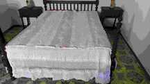 Vintage crochet bedspread double bed (Colcha crochê/renda, cama casal)
