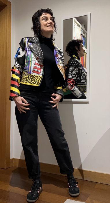 Sapatilhas samba azul turquesa e coral