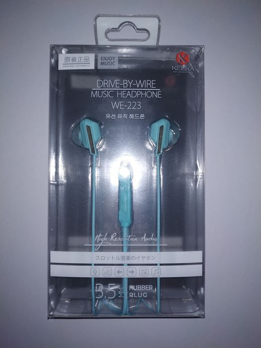 Навушники дротові рожеві або блакитні