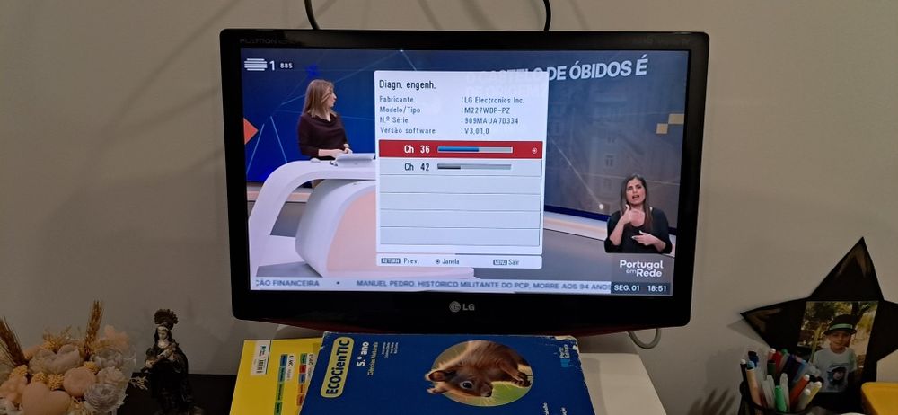 Monitor tv lg  full hd
