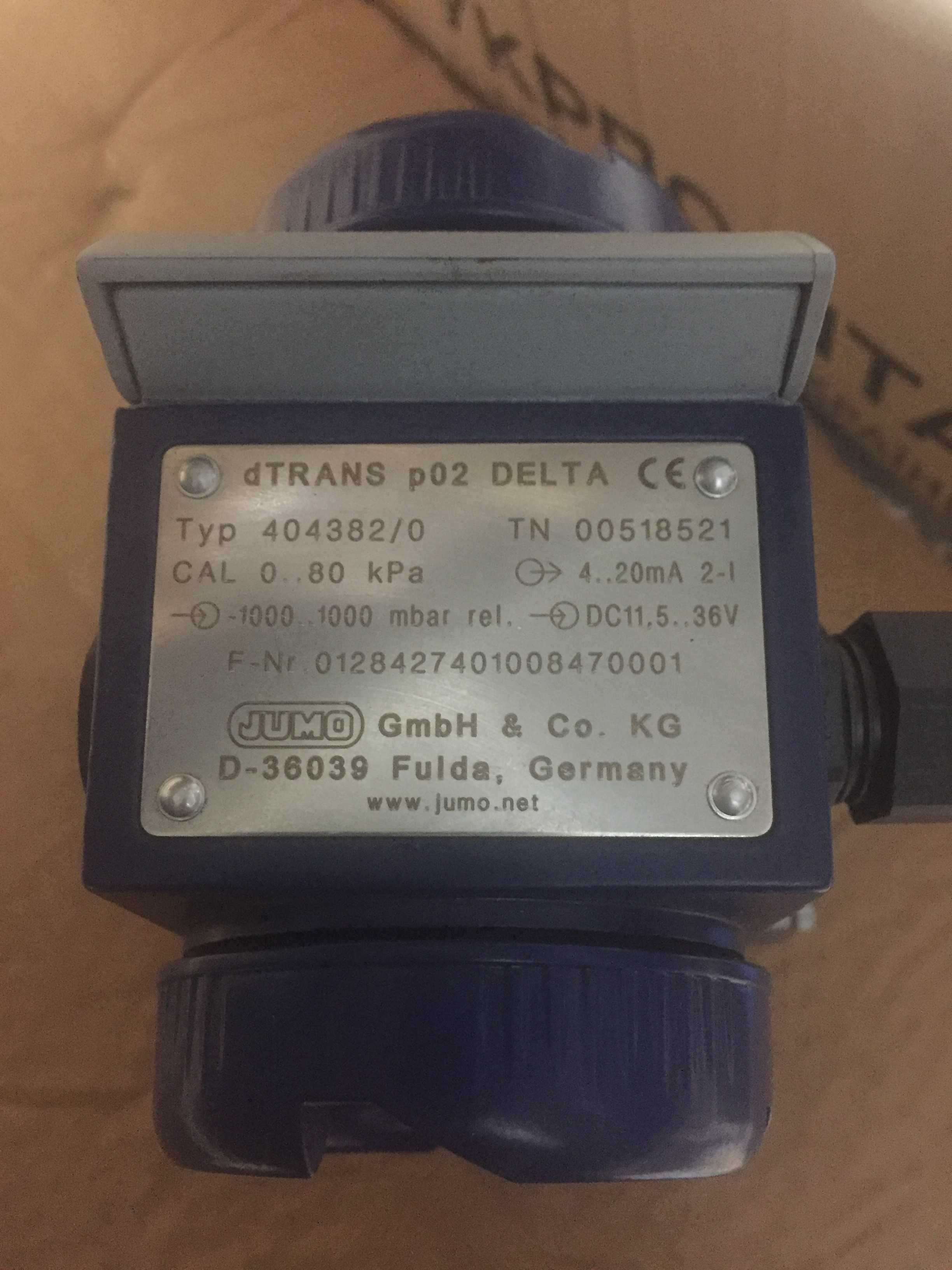 JUMO dTRANS p02 DELTA Датчик тиску з дисплеєм (404382)