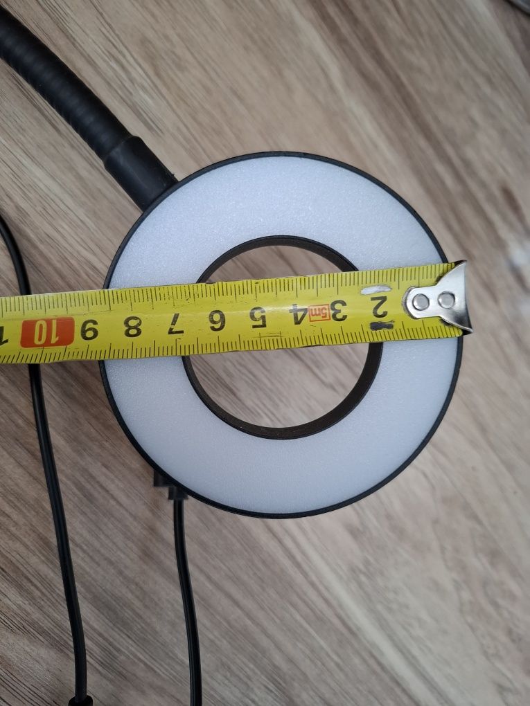 Lampka biurkowa książkowa led trzy barwy światła klips USB Czarna
