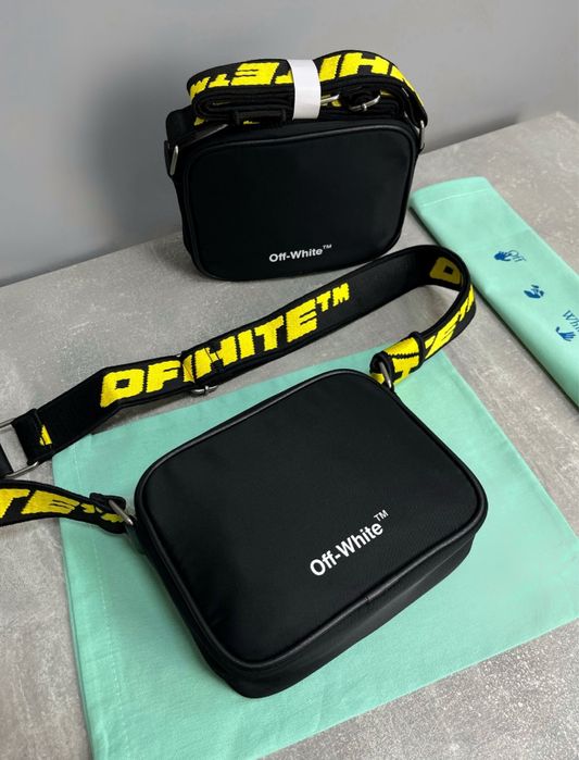 Off-White Hard Core сумка чорна через плече нейлонова чоловіча мужская