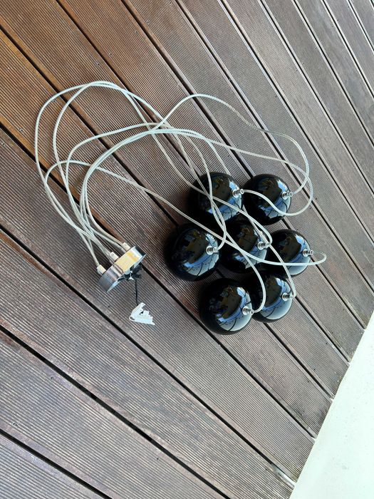 Lampa wisząca sufitowa - czarne kule
