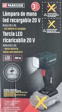 Lanterna regulável 20v parkside lidl