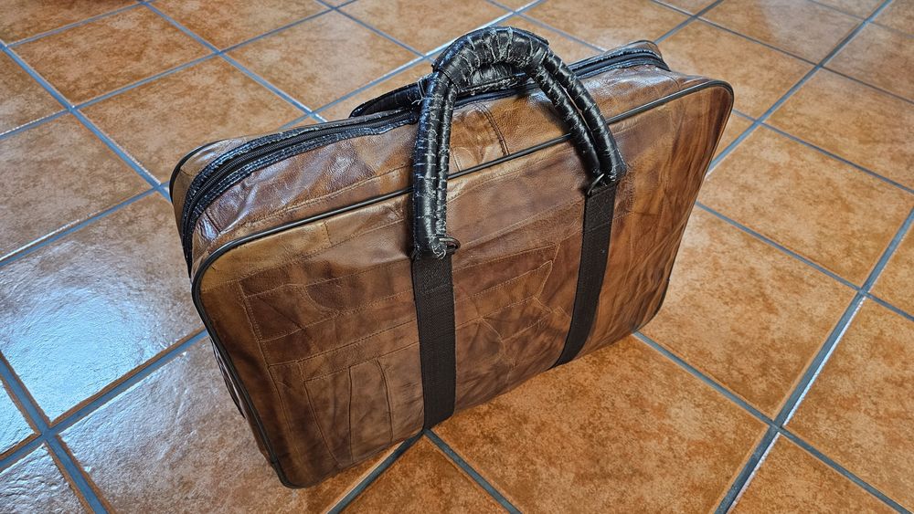 Mala de viagem em pele Lino Corelli