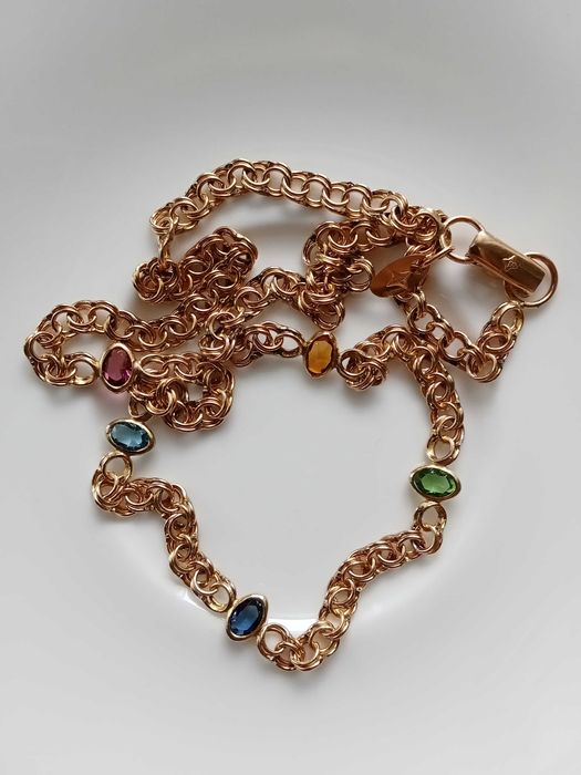 Вінтажне Кольє безель золотомісткий метал