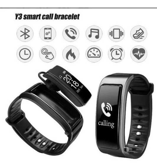 Smartband com auricular Bluetooth adaptável para qualquer telemóvel .