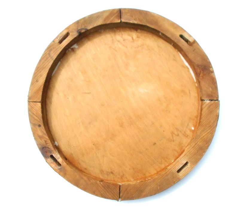 Blat stołu okrągły średnica 69 cm, drewno naturalne