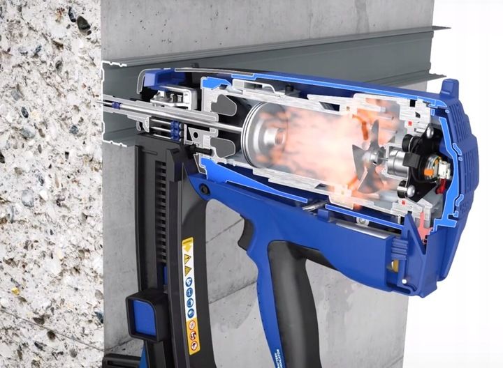 Gazowy Osadzak Gwoździarka Betonu Stali Aku 2ah 18v 15-38mm Rawlplug