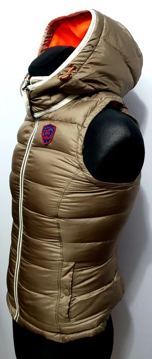 TOMMY HILFIGER roz. S damska kamizelka ocieplacz puchowy z kapturem
