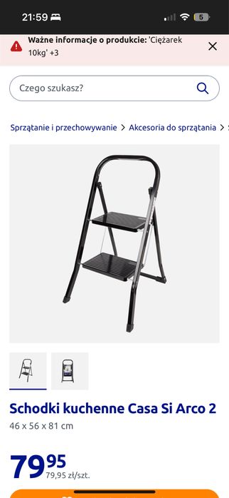 Schodki action czarne