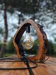 Lampa loft naturalne drewno handmade