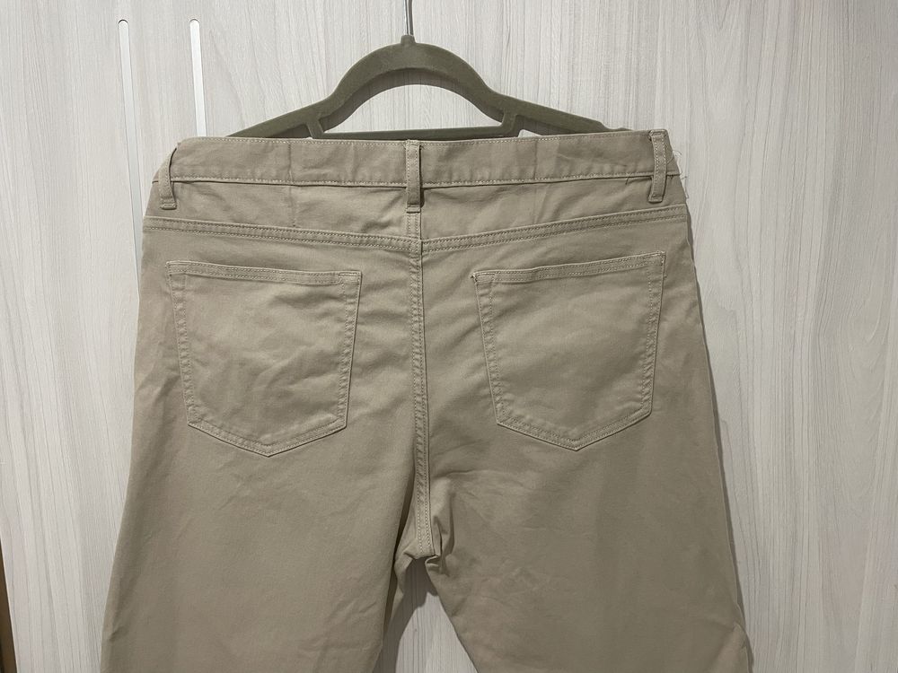 Spodnie męskie eleganckie beżowe slim fit H&M r 33