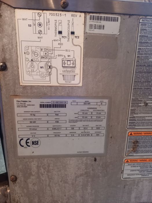 Frytkownica Pitco Gaz ziemny/Propan