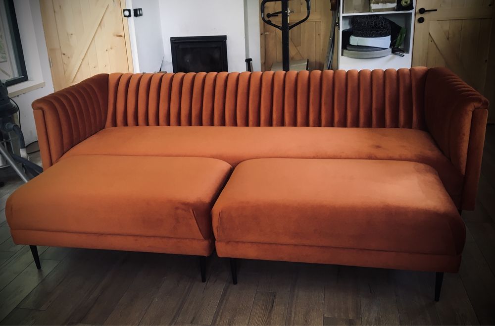 Sofa Kanapa chesterfield loft retro PRL modern salon kolory