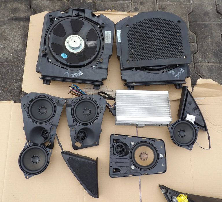 BMW - F02 - ZESTAW NAGŁOŚNIENIA HARMAN BECKER - WZMACNIACZ , GŁOŚNIKI - KOMPLET - 9240641  9266350  7862991  9227483