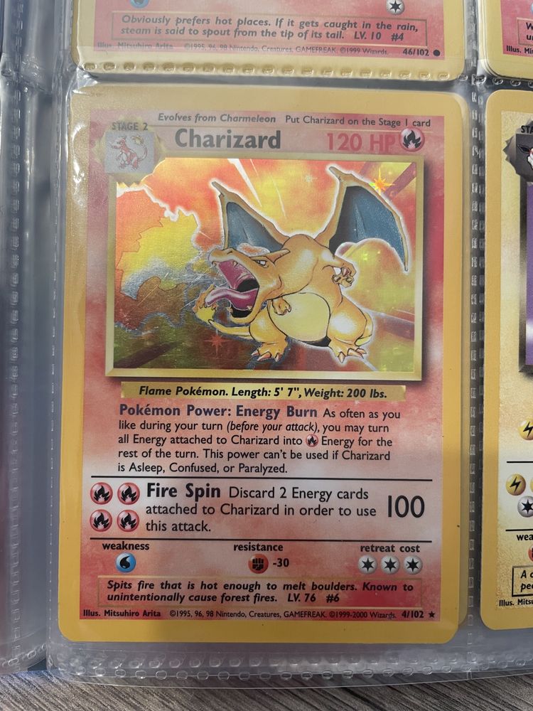 Najrzadsza karta Charizard Holo 4/102