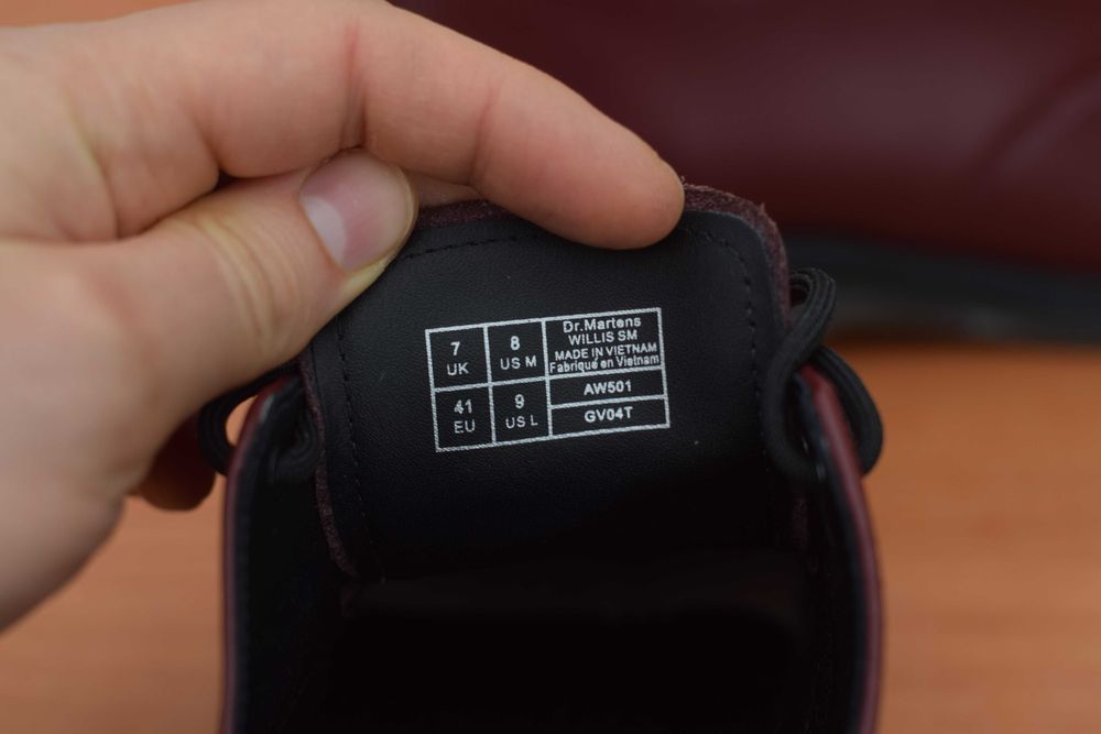 41 розмір. Чоловічі туфлі Dr.Martens. Натуральна шкіра. Оригінал