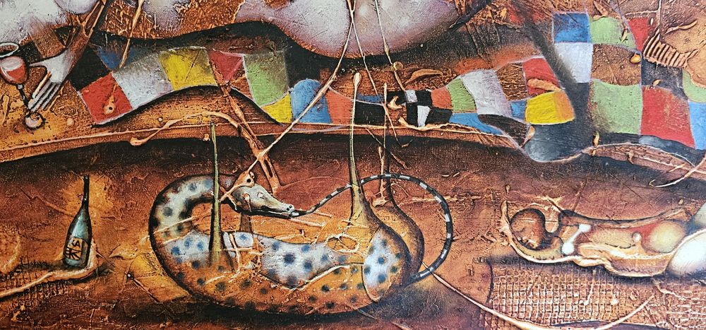 Obraz olejny S. Maliszewskiego "Utracona iluzja" 50x70cm