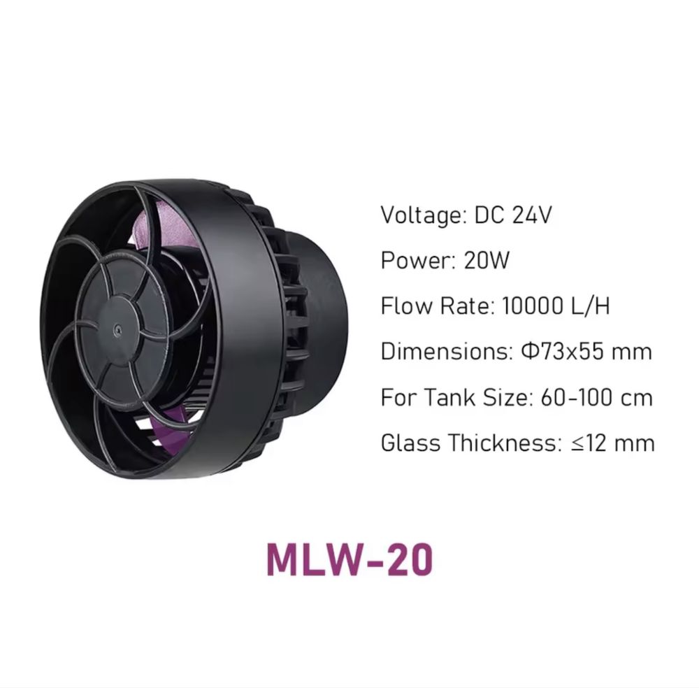 Cyrkulator falownik Jebao MLW-20 z kontrolerem Wi-Fi 10.000 l/h