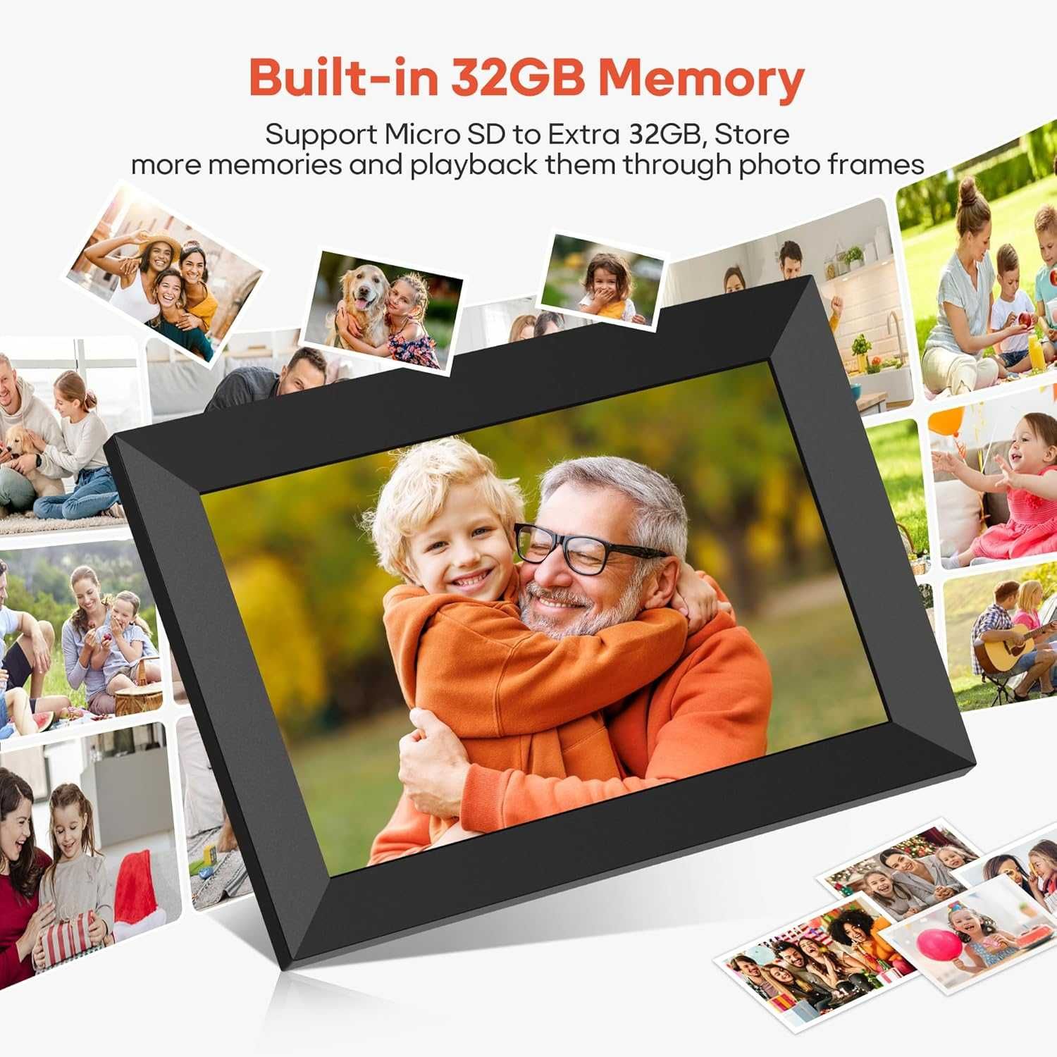 Frameo 10,1" Wi-Fi Cyfrowa Ramka na Zdjęcia — model BIGASUO