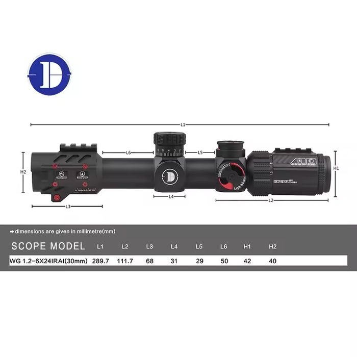 Discovery Optics WG 1.2-6X24IRAI -LPVO30mm