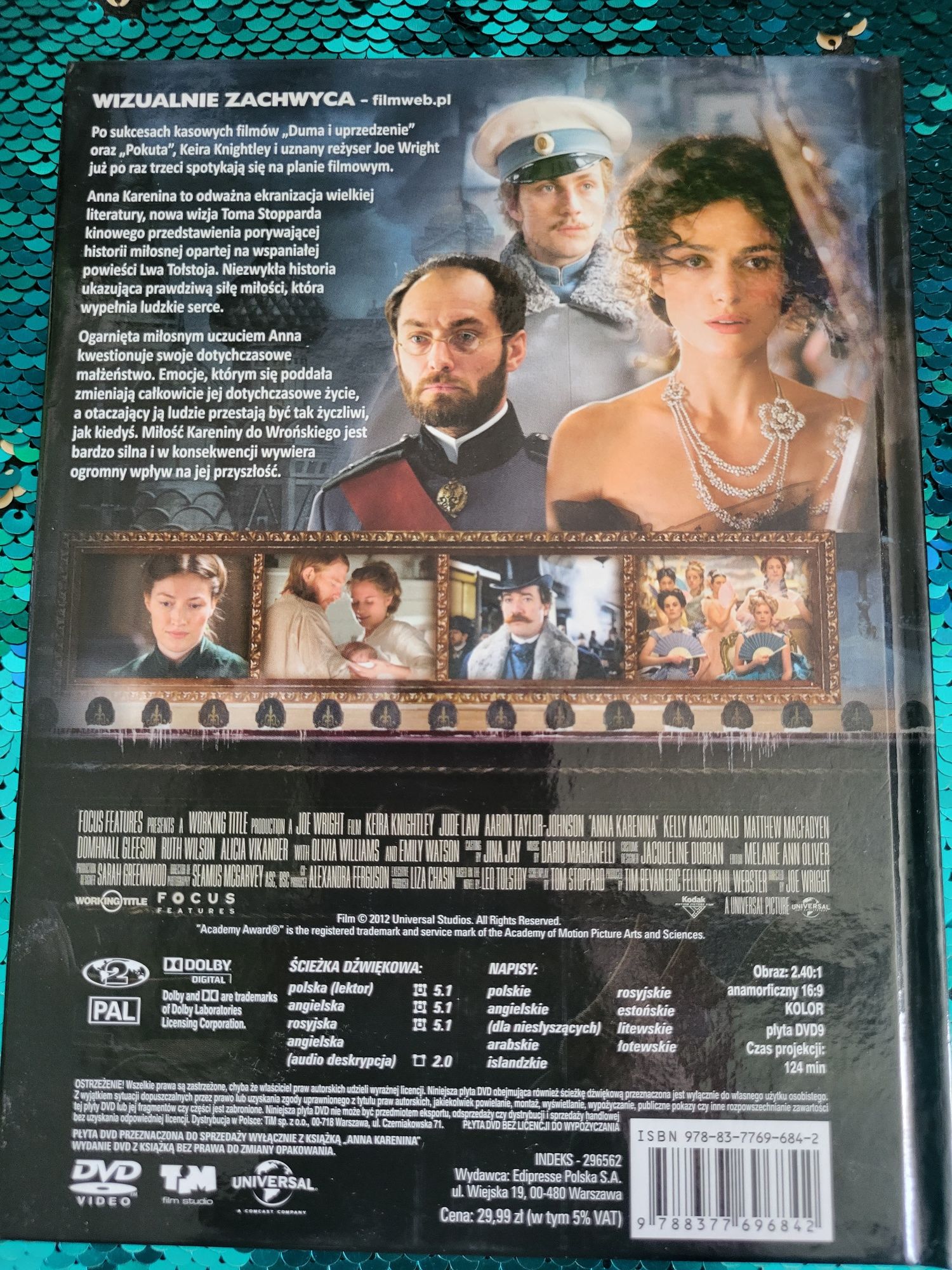 Film na Dvd z książką Anna Karenina reż J. Wright