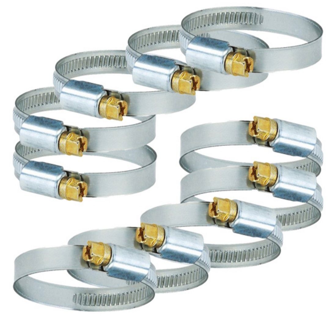 Opaska obejma metalowa zasiskowa ślimakowa 40-60 mm 500szt 10kompletow