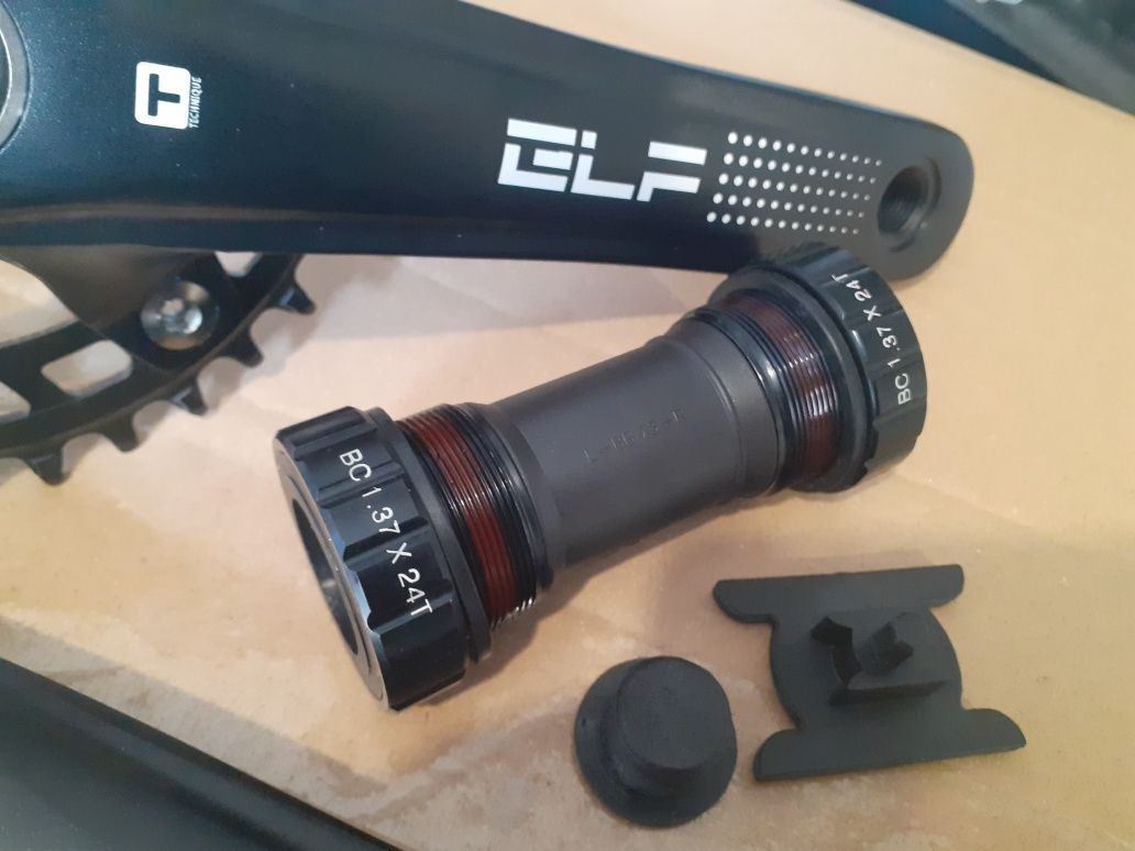 ВЕЛОсипедные шатуны разборные 170мм HOLLOWTECH 34Т GLF T-self с карет.