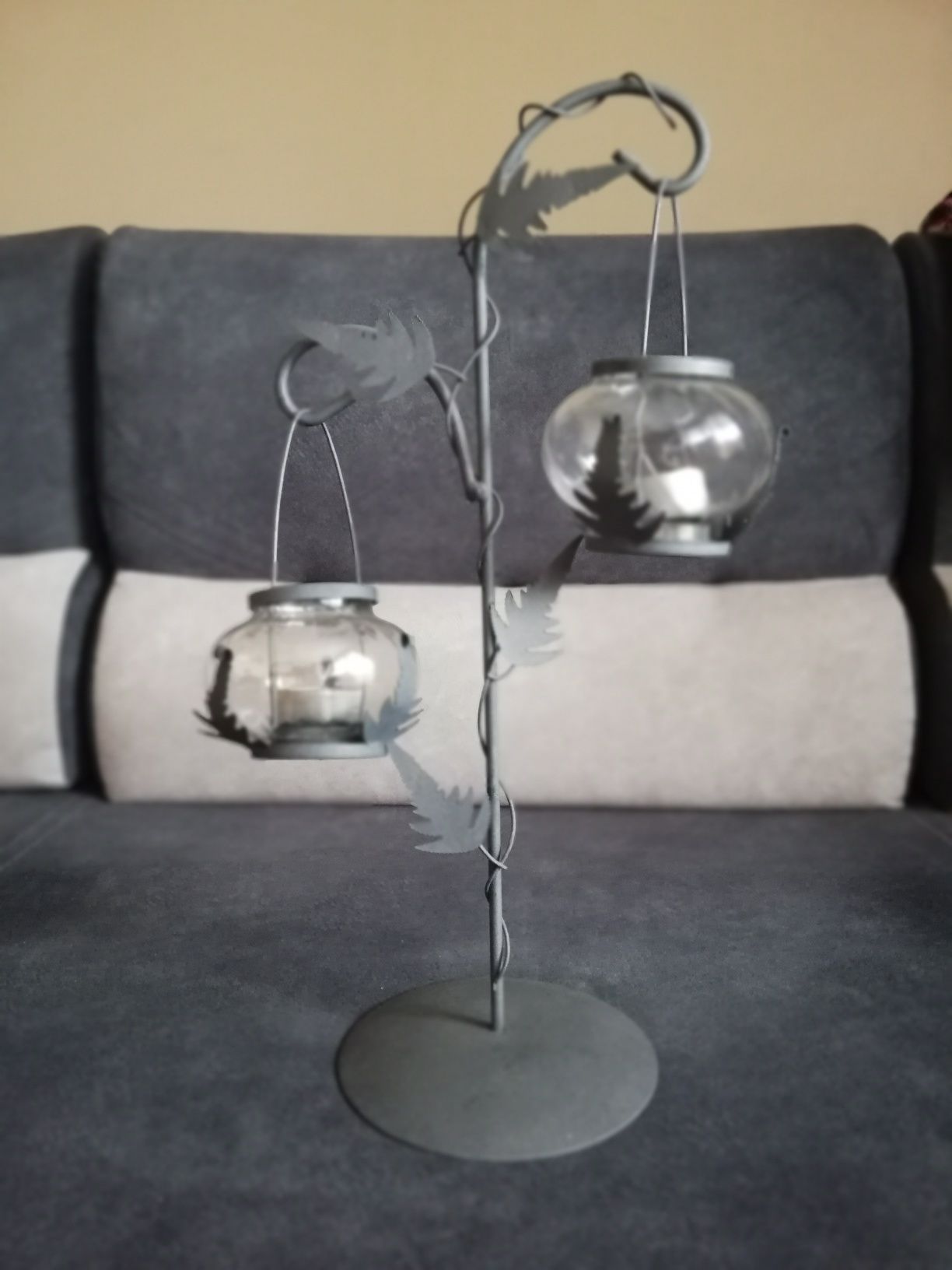Świecznik metalowy stylowy