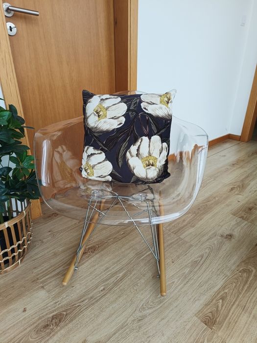 Cadeira baloiço com pés Madeira