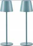 Bezprzewodowa lampa stołowa LED Zoeger, 3000K, IP54, niebieska 2szt