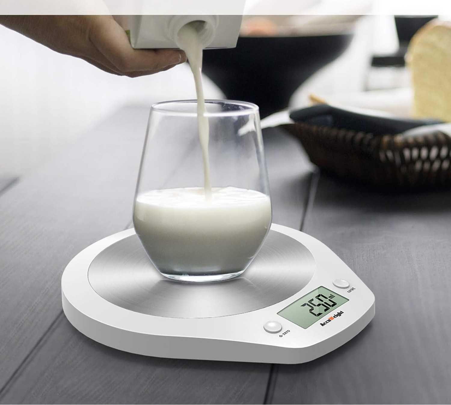 Waga kuchenna Accuweigh 5kg, stal nierdzewna, LCD, funkcja tarowania